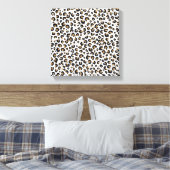 Elegantes Gold Glitzer Leopard Muster Leinwanddruck (Insitu (Schlafzimmer))