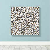 Elegantes Gold Glitzer Leopard Muster Leinwanddruck (Insitu (Holzboden))