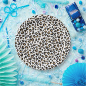 Elegantes Gold Glitzer Leopard Muster Pappteller (Party)