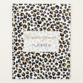 Elegantes Gold Glitzer Leopard Muster Planer (Vorderseite)