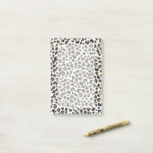 Elegantes Gold Glitzer Leopard Muster Post-it Klebezettel (Auf Schreibtisch)