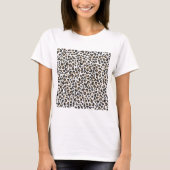 Elegantes Gold Glitzer Leopard Muster T-Shirt (Vorderseite)