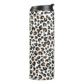 Elegantes Gold Glitzer Leopard Muster Thermosbecher (Nach links gedreht)