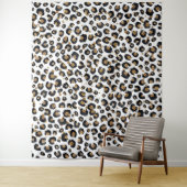 Elegantes Gold Glitzer Leopard Muster Wandteppich (Beispiel)