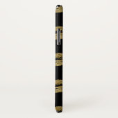 Elegantes Gold Glitzer Lips Muster Case-Mate iPhone Hülle (Hinten/Rechts)