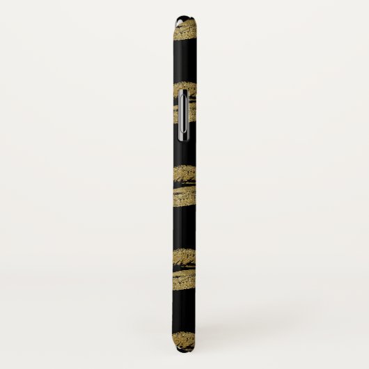 Elegantes Gold Glitzer Lips Muster Case-Mate iPhone Hülle (Hinten/Rechts)