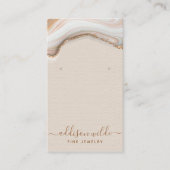 Elegantes Gold Glitzer Marble Agate Jewelry Displa Visitenkarte (Vorderseite)