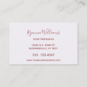 Elegantes Gold Glitzer & Marmorkalligrafie-Skript Visitenkarte (Rückseite)