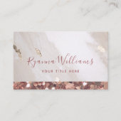 Elegantes Gold Glitzer & Marmorkalligrafie-Skript Visitenkarte (Vorderseite)