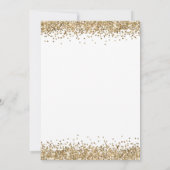 Elegantes Gold Glitzer Script Silvester Party Einladung (Rückseite)