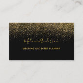 Elegantes Gold-Glitzer-Skript Visitenkarte (Vorderseite)