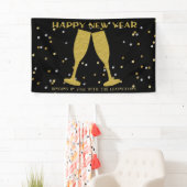 Elegantes Gold Glitzer Sparkle Silvester Party Banner (Insitu)