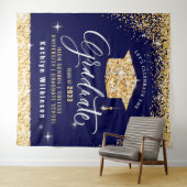 Elegantes Gold Glitzer Sparkling Abschluss Foto Wandteppich (Beispiel (Horizontal))
