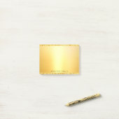 Elegantes Gold Glitzer Template Beruflich Moderne Post-it Klebezettel (Auf Schreibtisch)