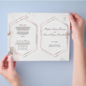 Elegantes Gold Glitzer Washes Frame Wedding Progra Flyer (Hand)