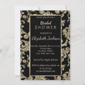 Elegantes Gold Glitzer Wirbel Brautparty Einladung (Vorderseite)