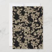 Elegantes Gold Glitzer Wirbel Brautparty Einladung (Rückseite)