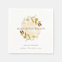 ELEGANTES GOLD GOLD FOLIAGE WREATH BRAUTPARTY