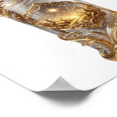 Elegantes Gold GOLDENE WÜNSCHE Poster (Ecke)