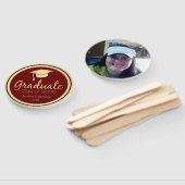 Elegantes Gold Graduate Celebration Foto Fächer (Non-assembled)