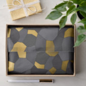 Elegantes Gold, grau und schwarz Mosaik Seidenpapier (Geschenk)