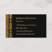 Elegantes Gold graviert Visitenkarte (Rückseite)