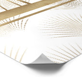 Elegantes Gold Great Gatsby Wedding Seating Chart Poster (Ecke)