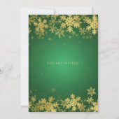 Elegantes Gold & Green Corporate Weihnachts-Party Einladung (Rückseite)