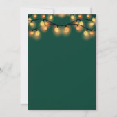 Elegantes Gold Green,Lights Company Weihnachts-Par Einladung (Rückseite)