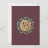 Elegantes Gold Green Red Floral Weihnachts-Party Einladung (Rückseite)