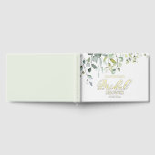 Elegantes Gold Greenery Brautparty Gästebuch (Voll)