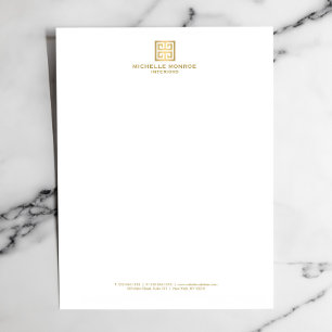 Elegantes Gold Griechisches Schlüssel Innenausstat Briefbogen