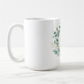 Elegantes Gold Grünzeug Eukalyptus Personalisiert Kaffeetasse (Links)