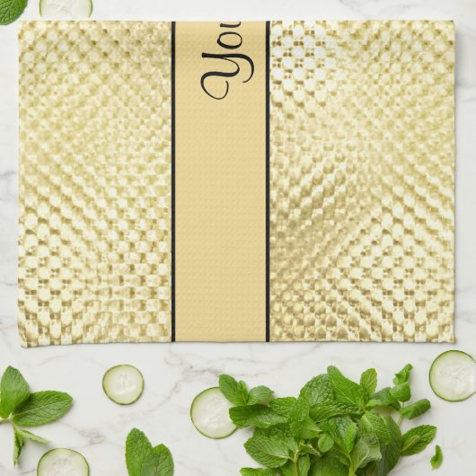 Elegantes Gold Handtuch (Gefaltet)