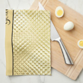 Elegantes Gold Handtuch (Viertel Falte)