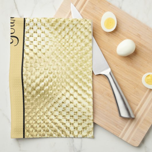 Elegantes Gold Handtuch (Viertel Falte)