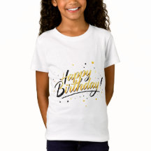 Elegantes Gold Happy Birthday Typografy Design
