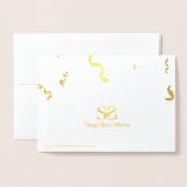 Elegantes Gold Happy Noroz Persian New Year Folienkarte (Rückseite mit Umschlag)