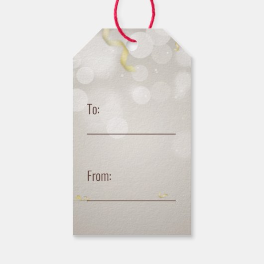 Elegantes Gold Happy Noroz Persian New Year Geschenkanhänger (Rückseite)