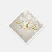 Elegantes Gold Happy Noroz Persian New Year Serviette (Ecke)