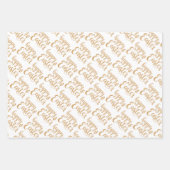 Elegantes Gold Happy Osterfrühlingeier Geschenkpapier Set (Vorderseite 2)