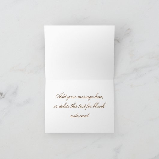 Elegantes Gold Heart Dankeschön Karten (Innenseite)