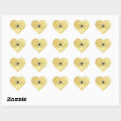 Elegantes Gold Heart Sticker, Diamant Scroll Foto Herz-Aufkleber (Blatt)