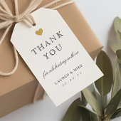 Elegantes Gold Heart Wedding Brautparty Geschenkanhänger