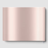 Elegantes Gold Hearts Rose Gold Foto Gästebuch (Rückseite)