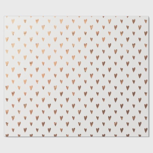 Elegantes Gold Hearts Valentine's Day Wrapping Pap Geschenkpapier (Flach)