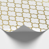 Elegantes Gold Hexagon Abstraktes Muster Hochzeits Geschenkpapier (Ecke)