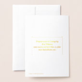 Elegantes Gold Holiday Bird Wreath Foto Weihnachte Folienkarte (Rückseite mit Umschlag)