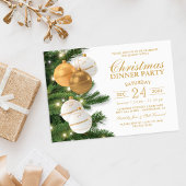 Elegantes Gold Holiday Weihnachten Party Einladung