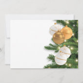 Elegantes Gold Holiday Weihnachten Party Einladung (Rückseite)